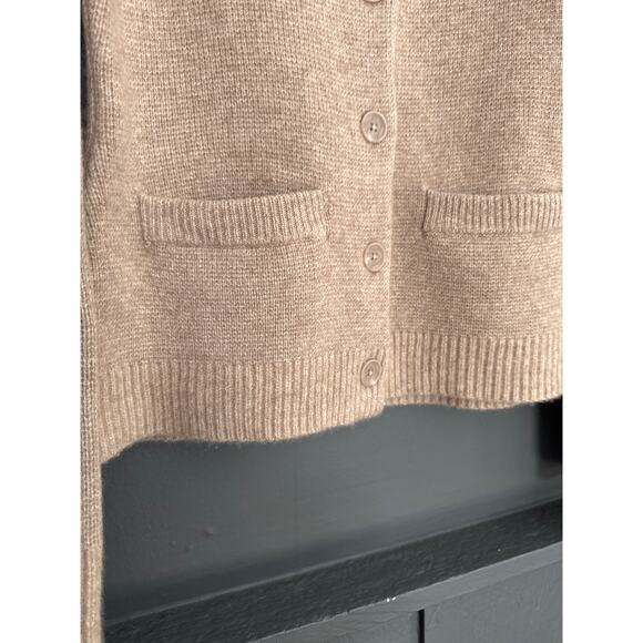 Quince Mongolian Cashmere Structured Cardigan Sweater in Oatmeal Size XS - Picture 8 of 16